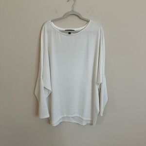 White House Black Market off-white Long Sleeve Top